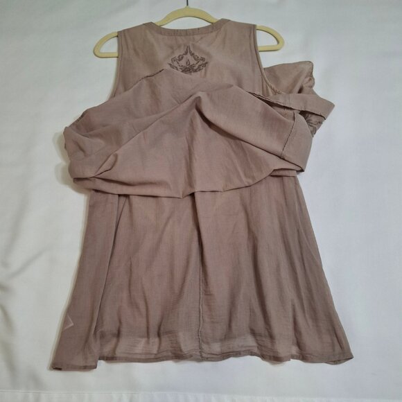 Pin Tuck Smock Dress Size M Cotton Batiste Lined Sleeveless Embroidered Light - Picture 8 of 15